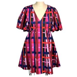 Kilby Mini Dress In Plaid Please Crosby Mollie Burch Holiday Plaid Pockets Sz XS